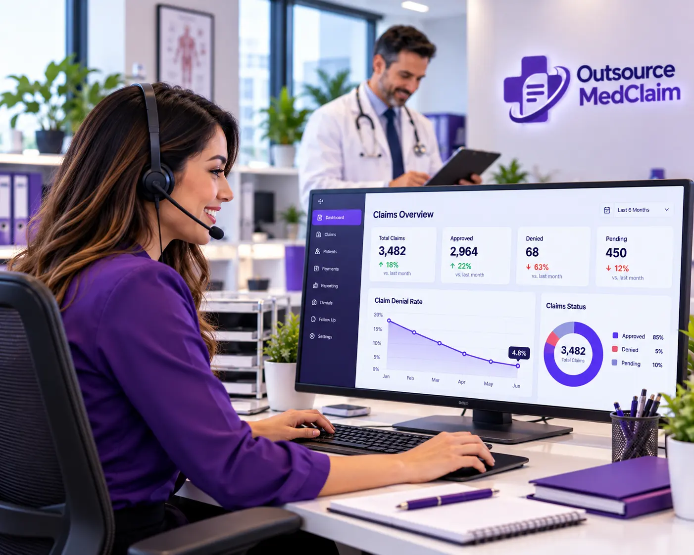 Healthcare outsource billing specialist reducing claim denials